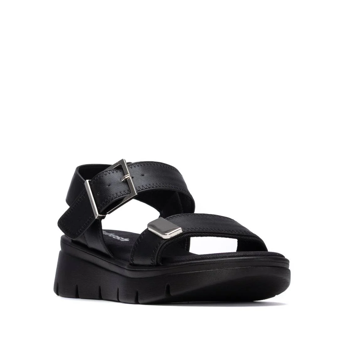 SANDALIA DE MUJER PLANA REFRESH 175161 NEGRO - Imagen 3