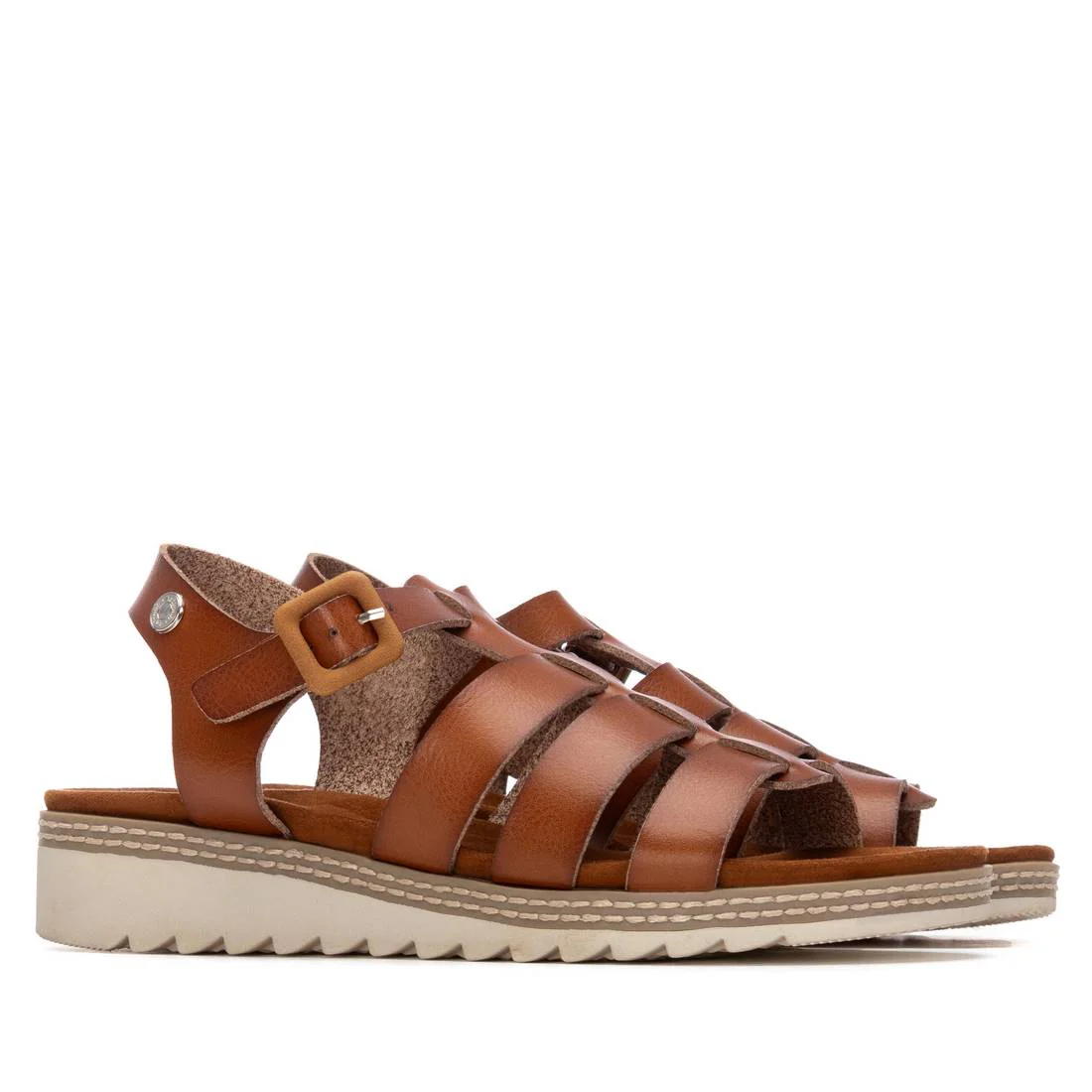 SANDALIA DE MUJER PLANA REFRESH 175164 CUERO - Imagen 4